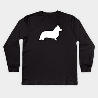 Cardigan Welsh Corgi Silhouette Kids Long Sleeve T-Shirt